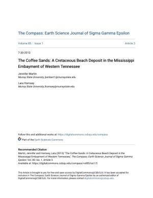 The Coffee Sands: a Cretaceous Beach Deposit in the Mississippi Embayment of Western Tennessee