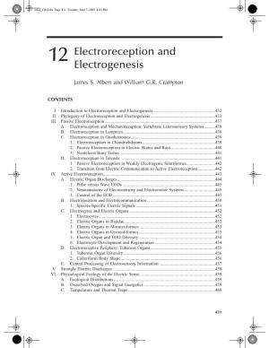 12 Electroreception and Electrogenesis