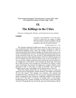 The Killing in the Cities