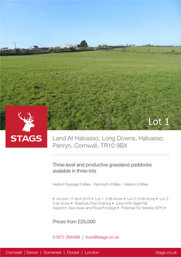Land at Halvasso, Long Downs, Halvasso, Penryn, Cornwall, TR10 9BX