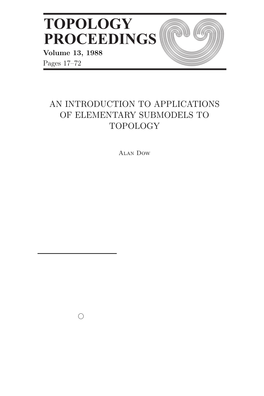 An Introduction to Applications of Elementary Submodels to Topology