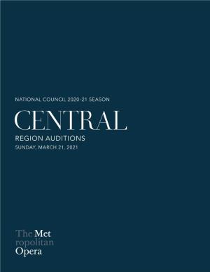 REGION AUDITIONS SUNDAY, MARCH 21, 2021 the 2020 National Council Finalists Photo: Fay Fox / Met Opera