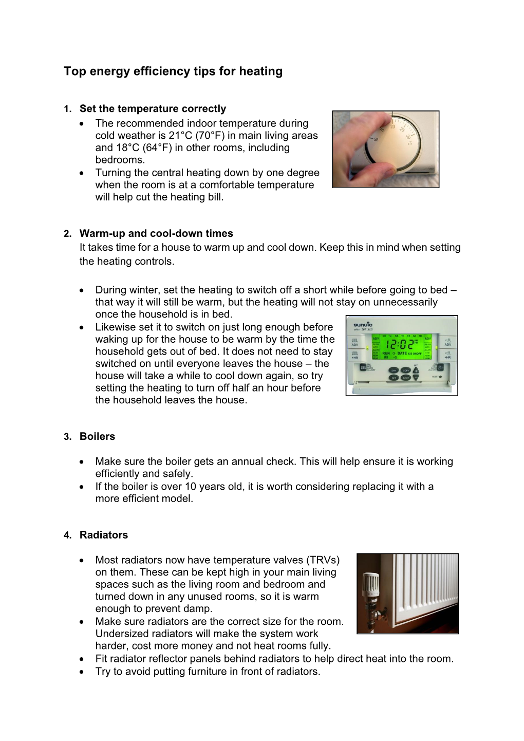 Top Energy Efficiency Tips for Heating