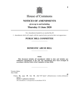 Public Bill Committee Domestic Abuse Bill