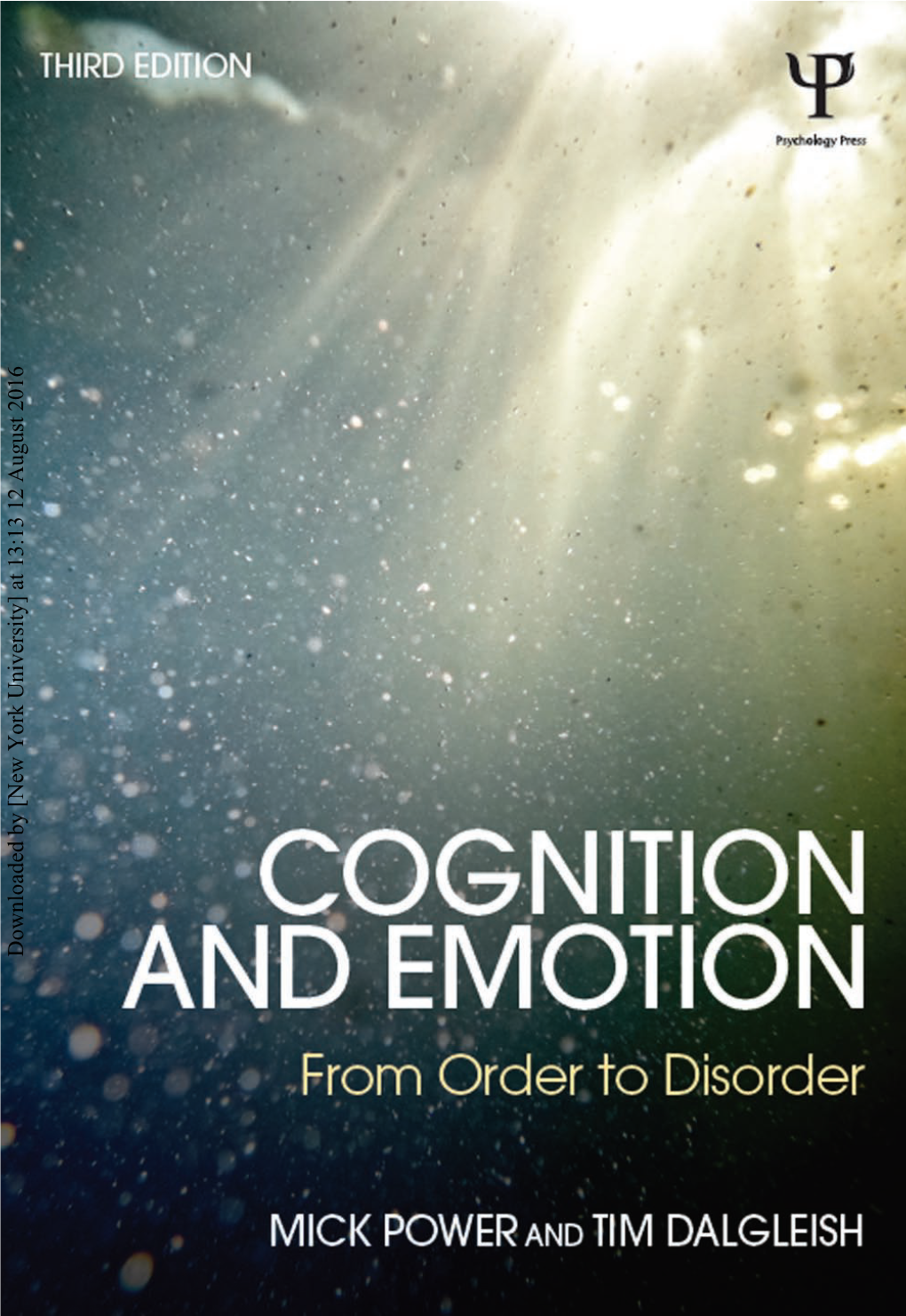 Cognition and Emotion: from Order to Disorder [Book Review]