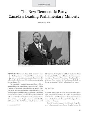 The New Democratic Party, Canada's Leading Parliamentary Minority