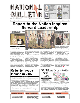 August 2001 Report to the Nation Inspires Servant Leadership