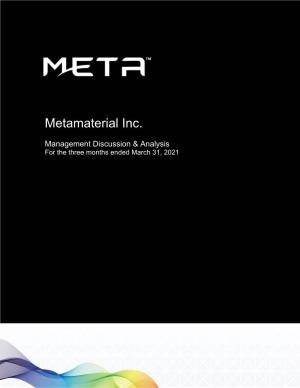 Metamaterial Inc