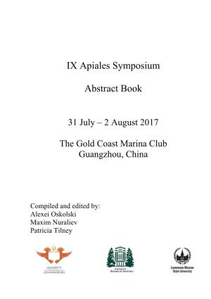 IX Apiales Symposium