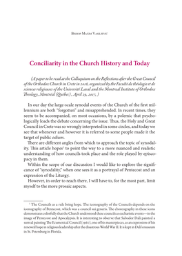 Conciliarity in Church History and Today