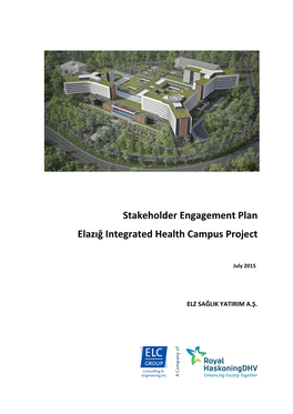 Stakeholder Engagement Plan Elazığ Integrated Health Campus Project
