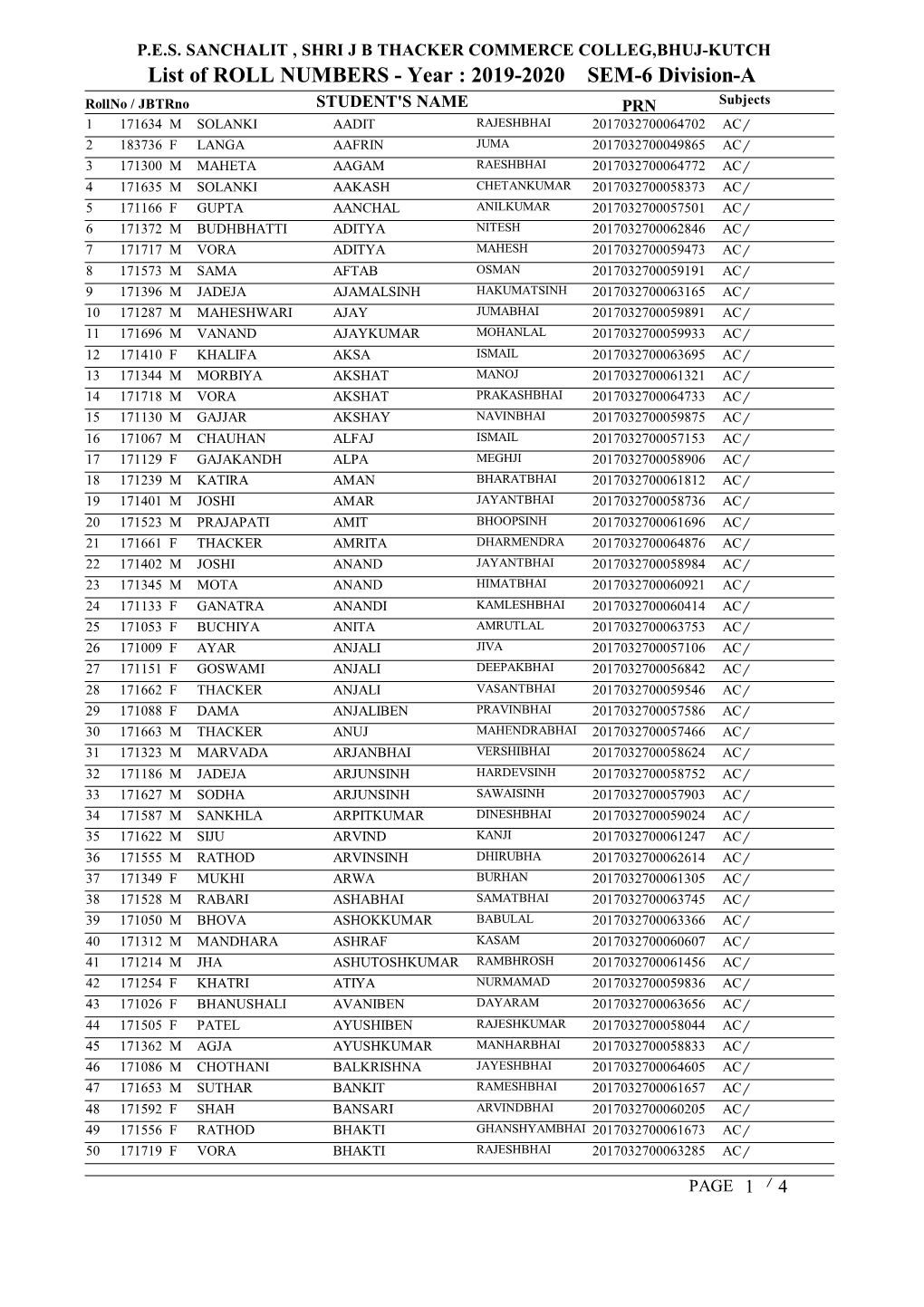 2019-2020 SEM-6 Division-A