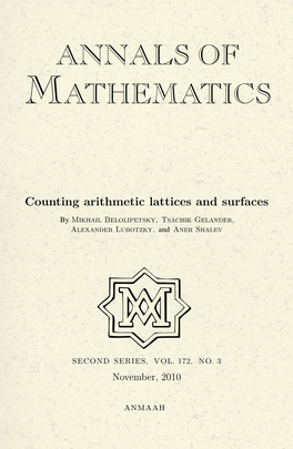 Counting Arithmetic Lattices and Surfaces