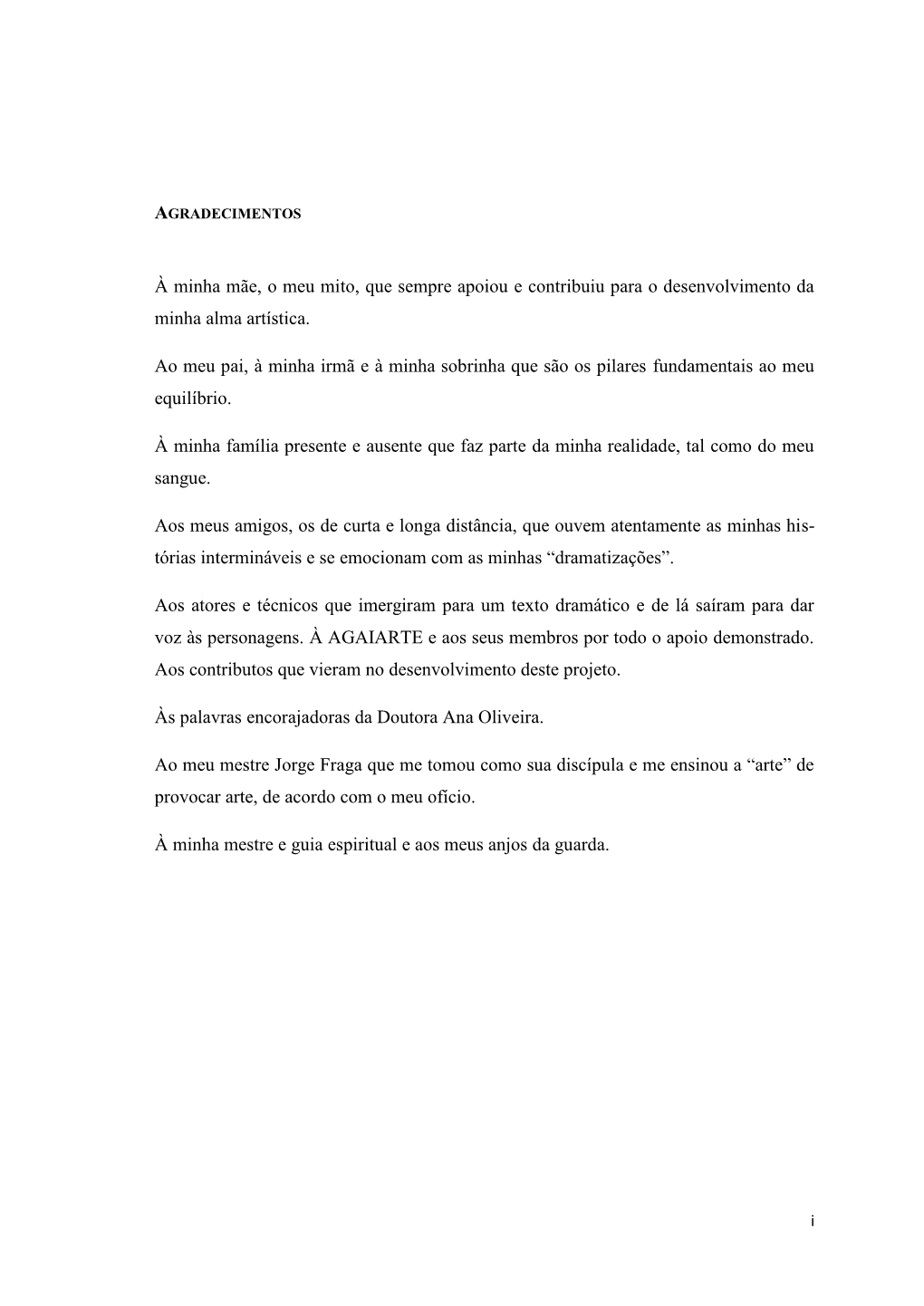 O Impulso Da Criação Escrita E Conceção Da Peça De Teatro “Rasgar O Vazio” Maria Ribeiro