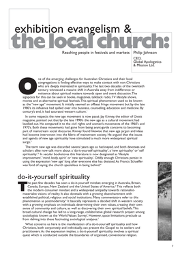 Exhibition Evangelism & the Local Church: Reaching People in Festivals and Markets Philip Johnson CEO, Global Apologetics & Mission Ltd