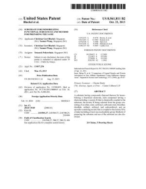 (12) United States Patent (10) Patent No.: US 8,561,811 B2 Bluchel Et Al