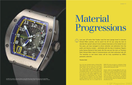 Material Progressions: Richard Mille