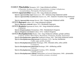 Long-Whiskered Catfishes Spec