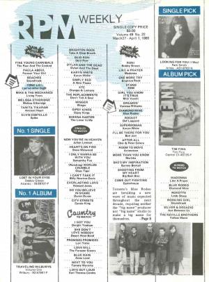 WEEKLY PICK SINGLE 2 - RPM - March 27 - April 1, 1989