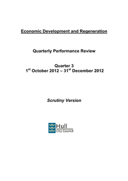 Quarterly Performance Review Quarter