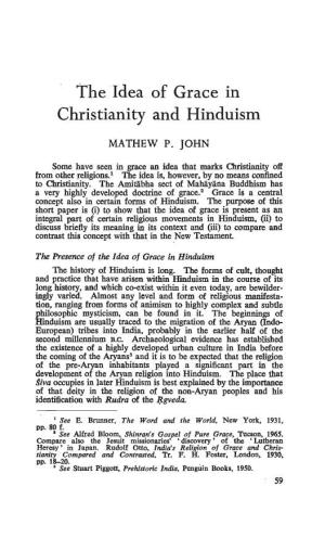 The Idea of Grace in Christianity and Hinduism