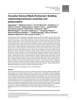 Canadian Science Meets Parliament: Building