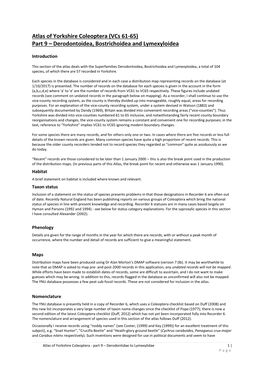 Atlas of Yorkshire Coleoptera (Vcs 61-65) Part 9 – Derodontoidea, Bostrichoidea and Lymexyloidea