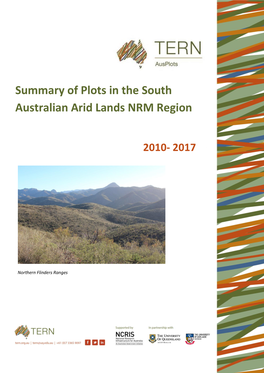 Summary of Plots in the South Australian Arid Lands NRM Region