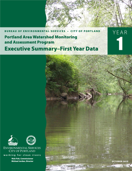 Portland Area Watershed Monitoring and Assessment Program Executive Summary–First Year Data 1