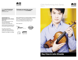 Ray Chen, Violin Julio Elizalde, Piano
