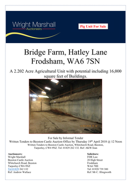 Bridge Farm, Hatley Lane Frodsham, WA6