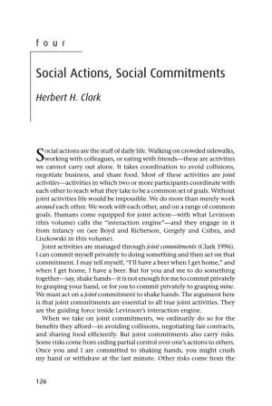 Social Actions, Social Commitments