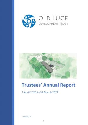 Old Luce Development Trust Trustees' Annual Report