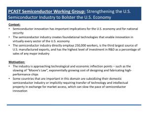 PCAST Semiconductor Working Group: Strengthening the U.S