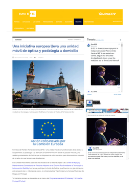 Una Iniciativa Europea Lleva Una Unidad Móvil De Óptica Y Podología
