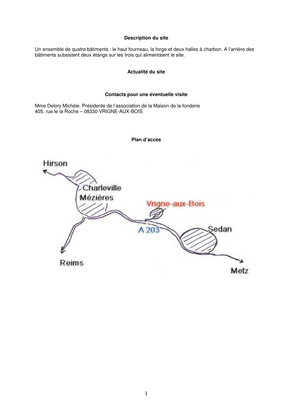 Description Du Site Un Ensemble De Quatre Bâtiments : Le Haut Fourneau