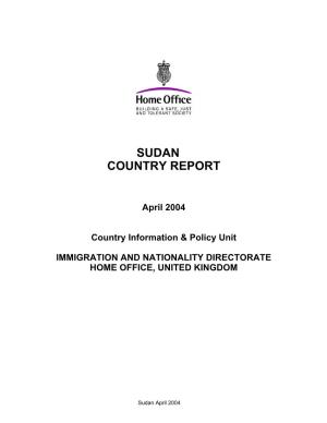 Sudan Country Report