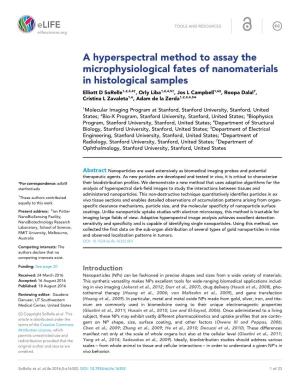 A Hyperspectral Method to Assay the Microphysiological Fates Of