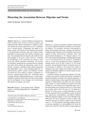 Dissecting the Association Between Migraine and Stroke