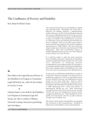The Confluence of Poverty and Disability