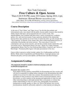 Free Culture & Open Access