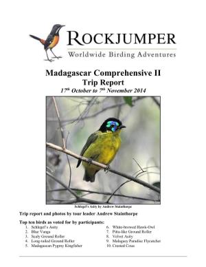 Madagascar Comprehensive II Trip Report 17Th October to 7Th November 2014