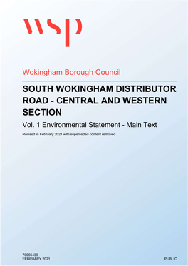 SOUTH WOKINGHAM DISTRIBUTOR ROAD - CENTRAL and WESTERN SECTION Vol
