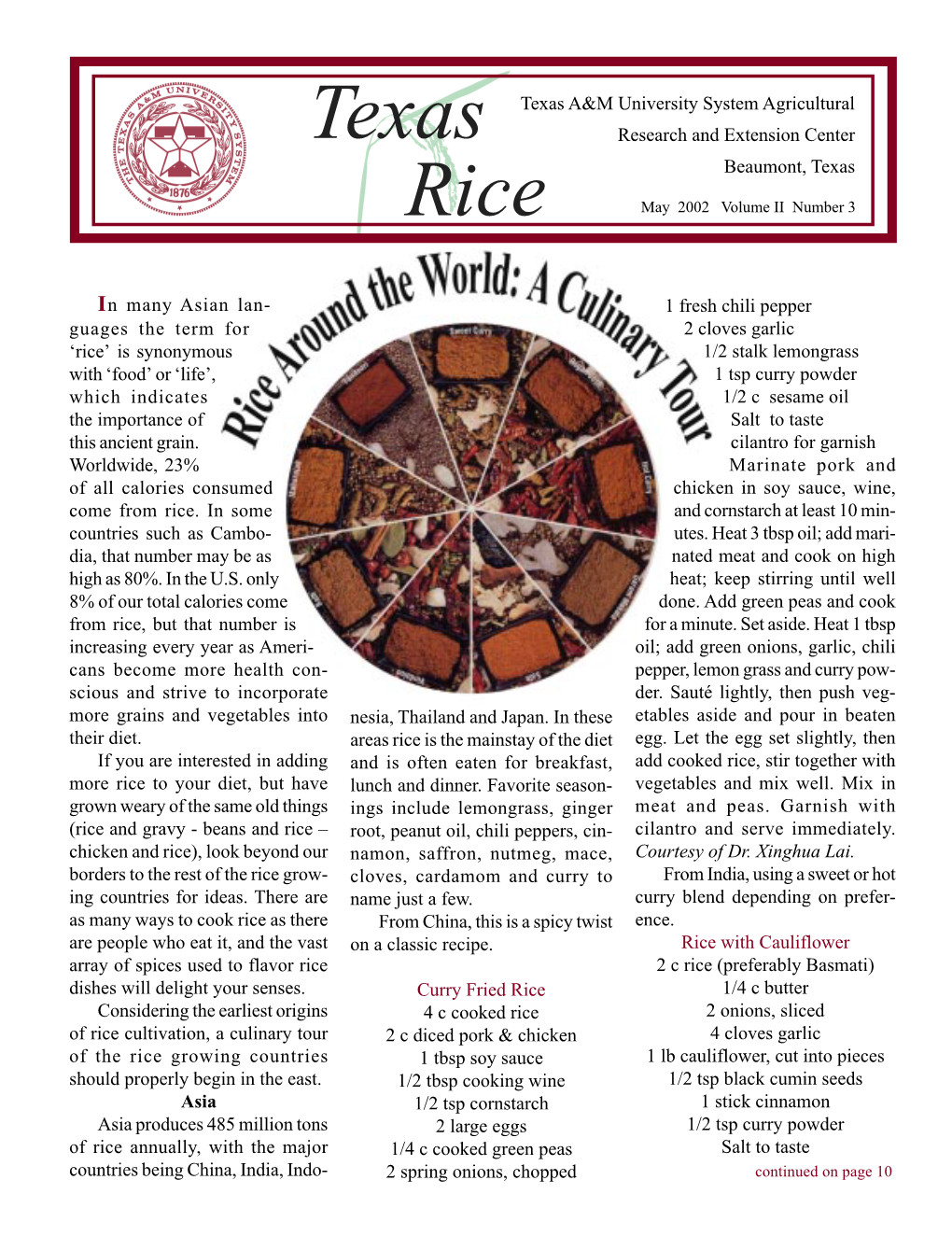 Texas Rice May 2002 Volume II Number 3