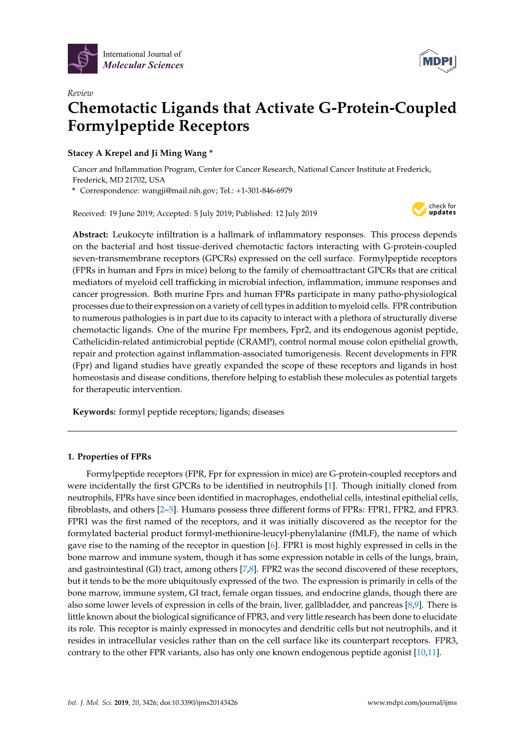 Chemotactic Ligands That Activate G-Protein-Coupled Formylpeptide Receptors