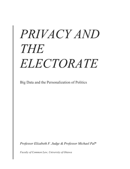 Privacy and the Electorate