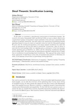 Sheaf-Theoretic Stratification Learning