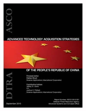Advanced Technology Acquisition Strategies of the People's Republic