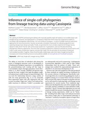 Inference of Single-Cell Phylogenies from Lineage Tracing Data Using