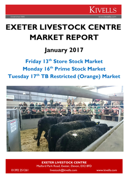Exeter Livestock Centre Market Report